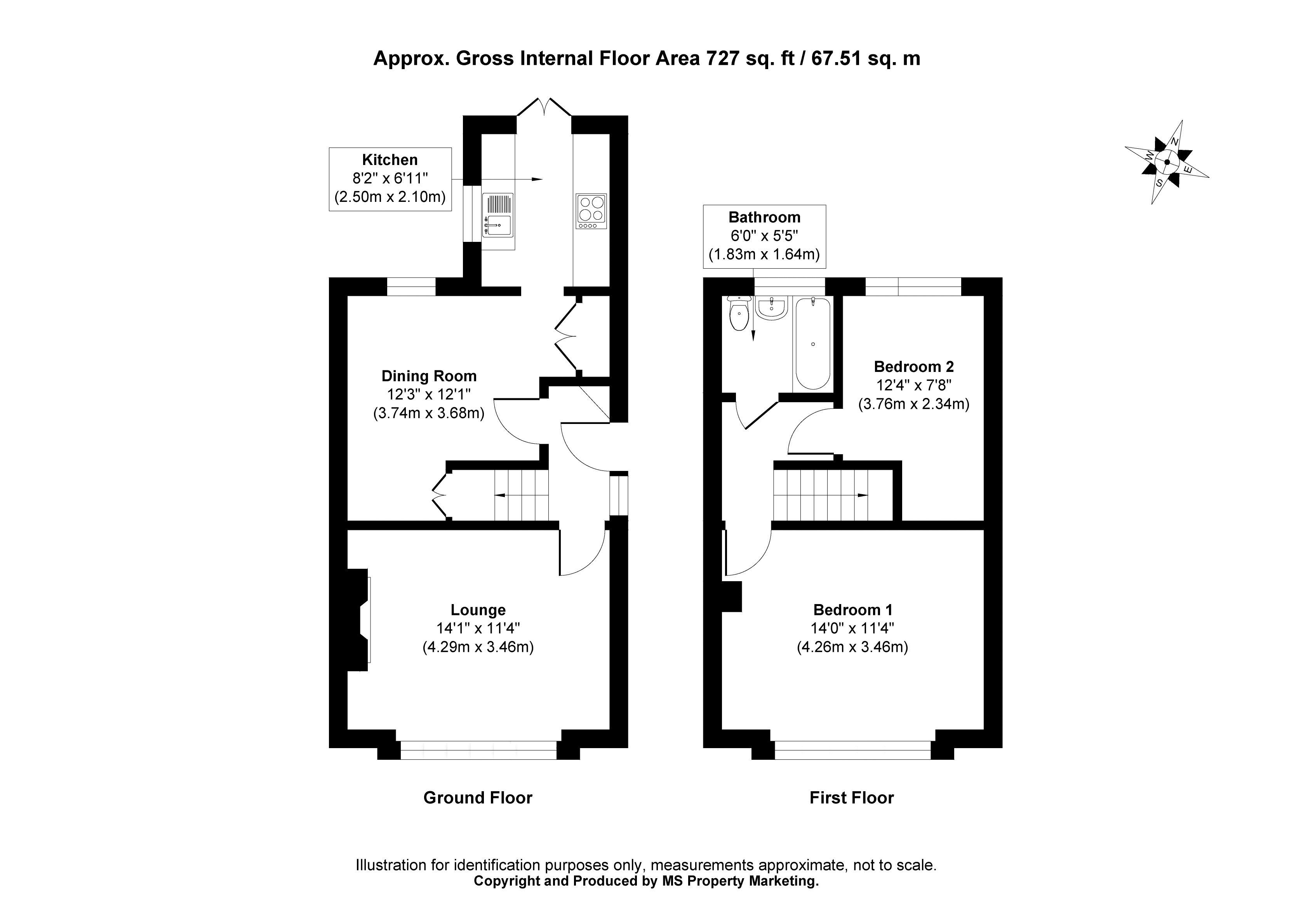 Floorplans For Whitethorn Close, Huntington, York