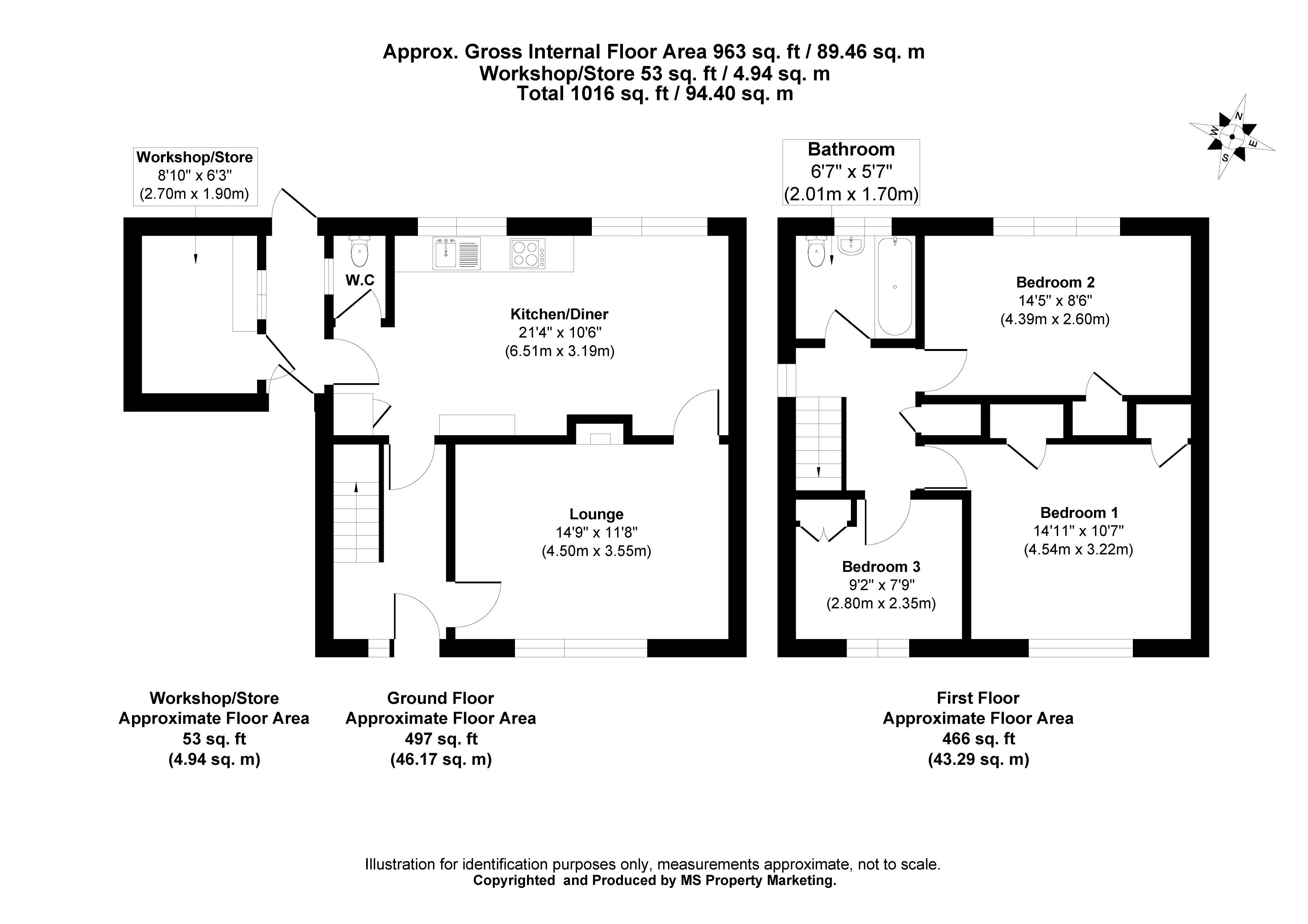 Floorplans For Eason View, Dringhouses, York